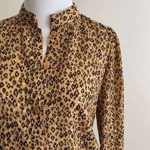 Puff Sleeve Leopard Blouse
